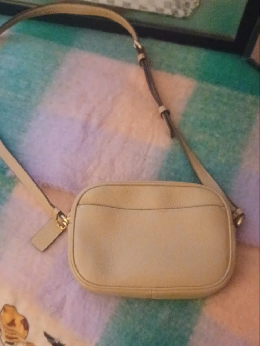 Coach Pebble Leather Crossbody Bag in Taupe - Picture 2 of 2